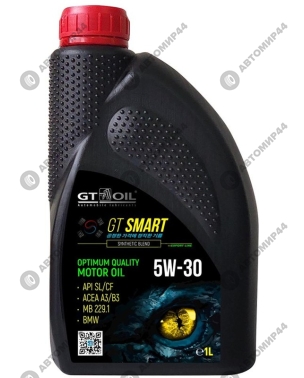 Масло GT OIL Smart SL/CF A3/B4 п/синт 5W30 1л
