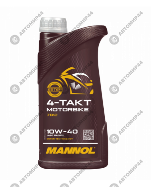Масло Маннол MOTORBIKE 4-х.такт 10/40 1л пластик 7812