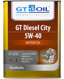 Масло GT OIL GT SN/CF A3/B4 синт 5W-40 4л дизель