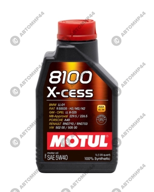 Масло Motul 8100 X-cess SAE 5w-40, 1 л