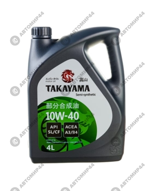 Масло TAKAYAMA SL/CF A3/B4 10/40 4л пластик